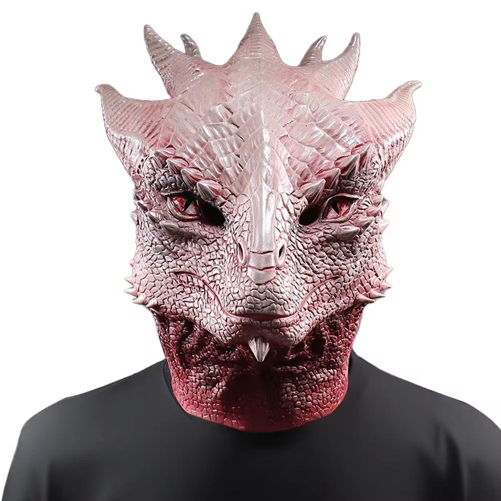 Latex Game Mask Dragon Warrior Character Ghost House Props High Quality Cosplay Helmet