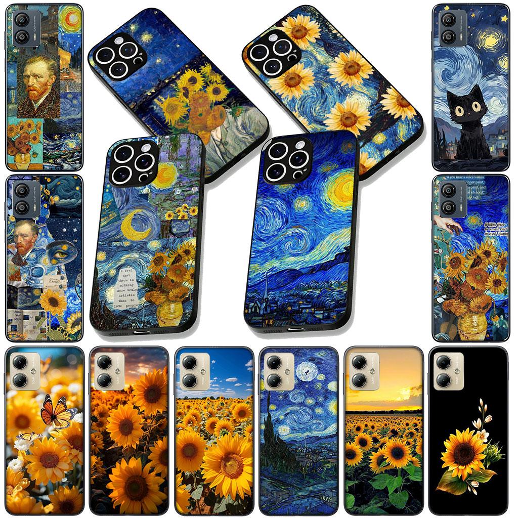 Sunflower Van Gogh Starry Night Sky Phone Cover for Xiaomi Poco C75 C65 C71 C85 X7 X6 X5 M6 M7 F7 F8 Ultra F6 Pro Soft Case
