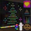 LED Curtain Lights 3x3m Smart with Music Synchronization Remote Control and App Customizable Effects and Colors