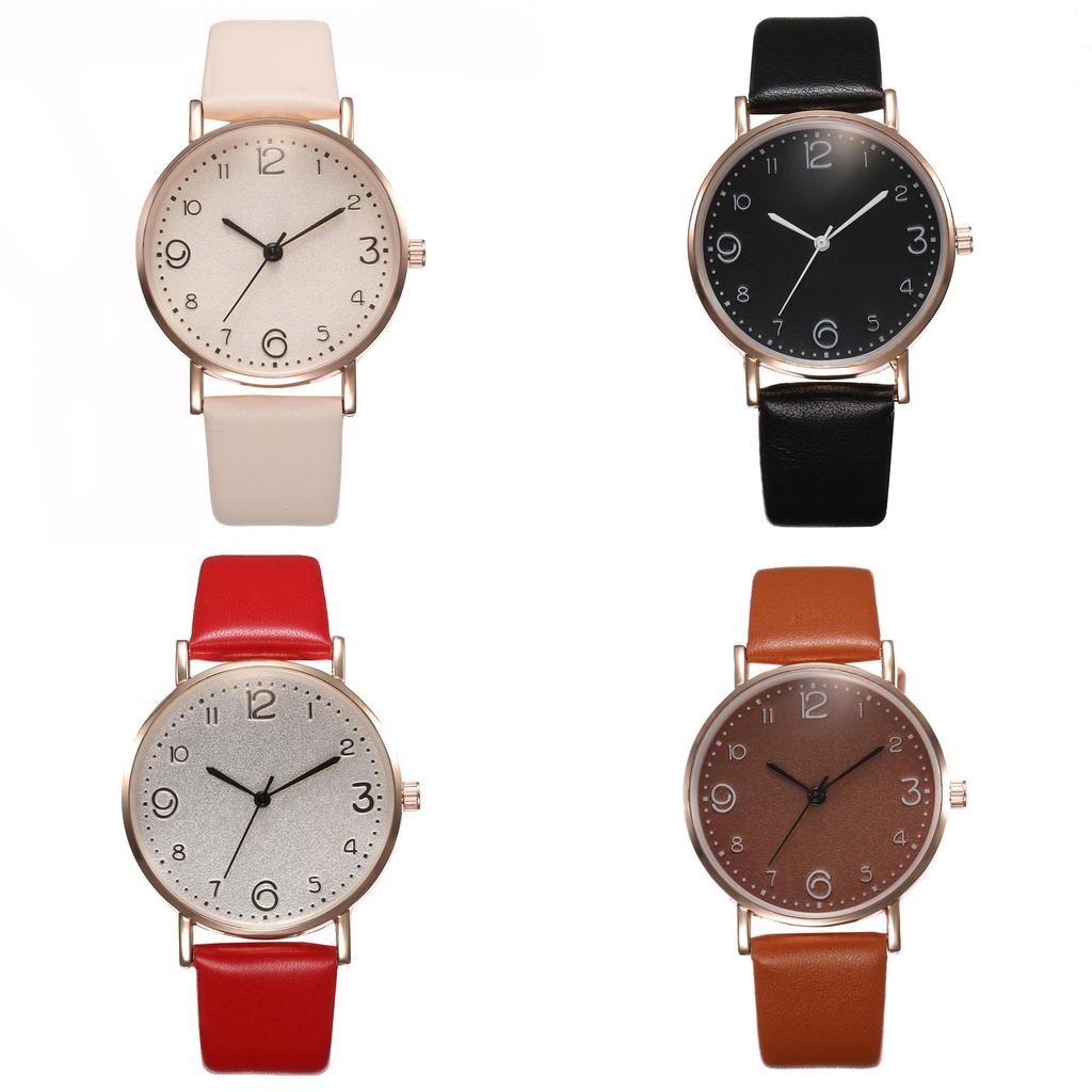 Khorasan Fashion Womens Quartz Watch With Leather Strap For Casual And Office Use