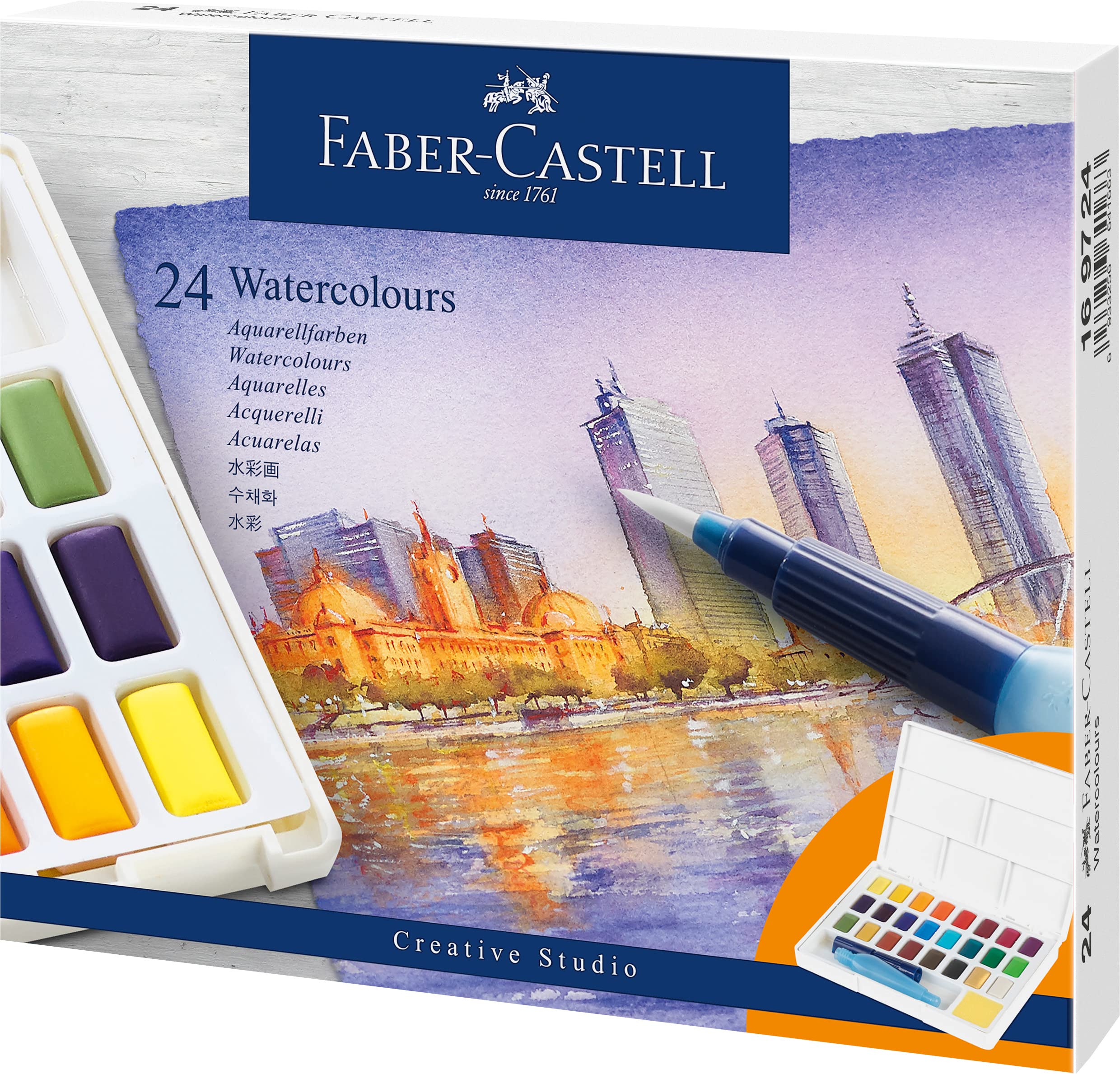 

сплошная акварельная палитра 24 цвета 169724 Faber-Castell