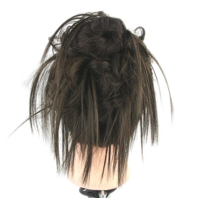 Fashion Women Wig Curly Claw Clip Flower Bud Fake Hair
