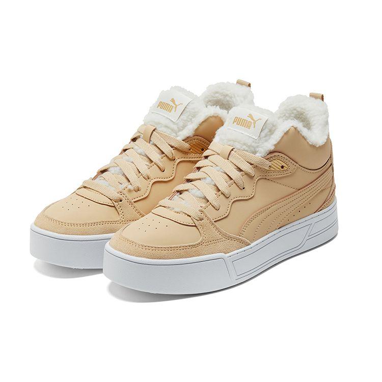 Puma Skye Demi Fleece Waterproof Shock Absorbing Durable Lightweight Breathable Low-Top Sneakers Women sneakers Khaki 381151-02
