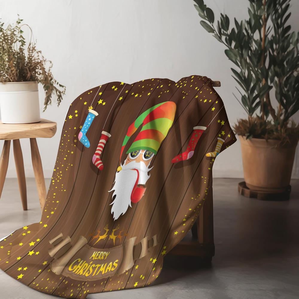 

Cozy Christmas Throw BlanketFestive Holiday DecorSoft Reversible BlanketMerry Christmas GiftWarm Winter ComforterHome DecorHolid 75x90cm