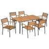 Day and Night - Day and Night Garden Dining Set 7 Pieces Solid Acacia Wood and Steel
