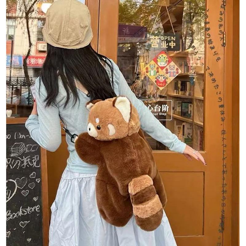 Wholesale Little Penguin Lamb Lying Bag Cute Plush Bag Backpack Doll Crossbody Cute Cartoon