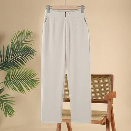 

Mom s Stylish Elastic High-Waist Spring Pants - 50s/60s Inspired for Middle-Aged & Elderly Women XL