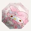 My Melody Automatic Opening and Closing Parasol Compact Travel Umbrella with 8 Ribs for Women and Men Ideal Birthday/Christmas Gift, Outdoor