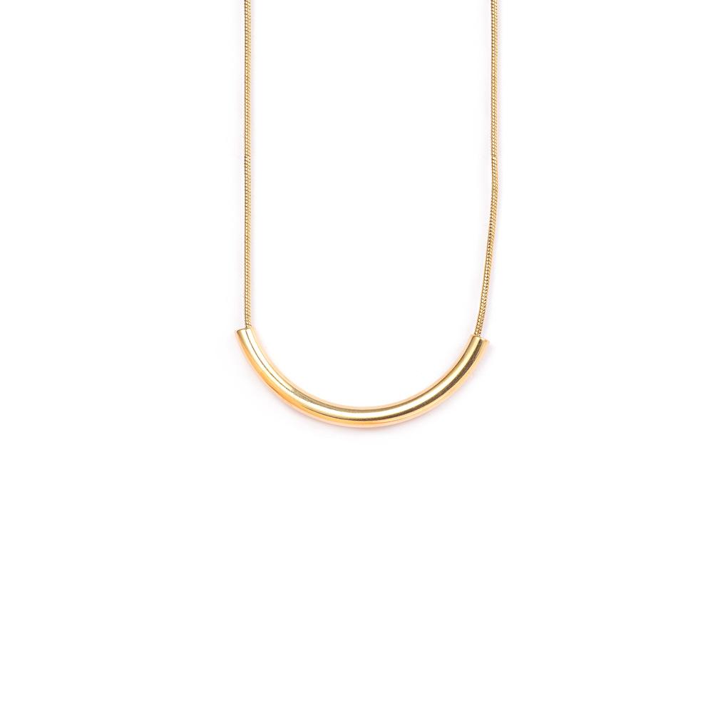Titanium steel stainless steel simple small elbow necklace clavicle chain hot-selling male Internet celebrity jewelry