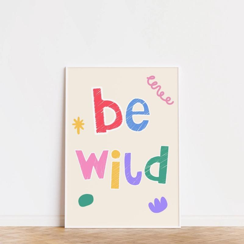 Colorful Kids Digital Text Inspirational Quotes Poster Fun Inspirational Artwork Positive Quotes For Kids Parenting Room Decor