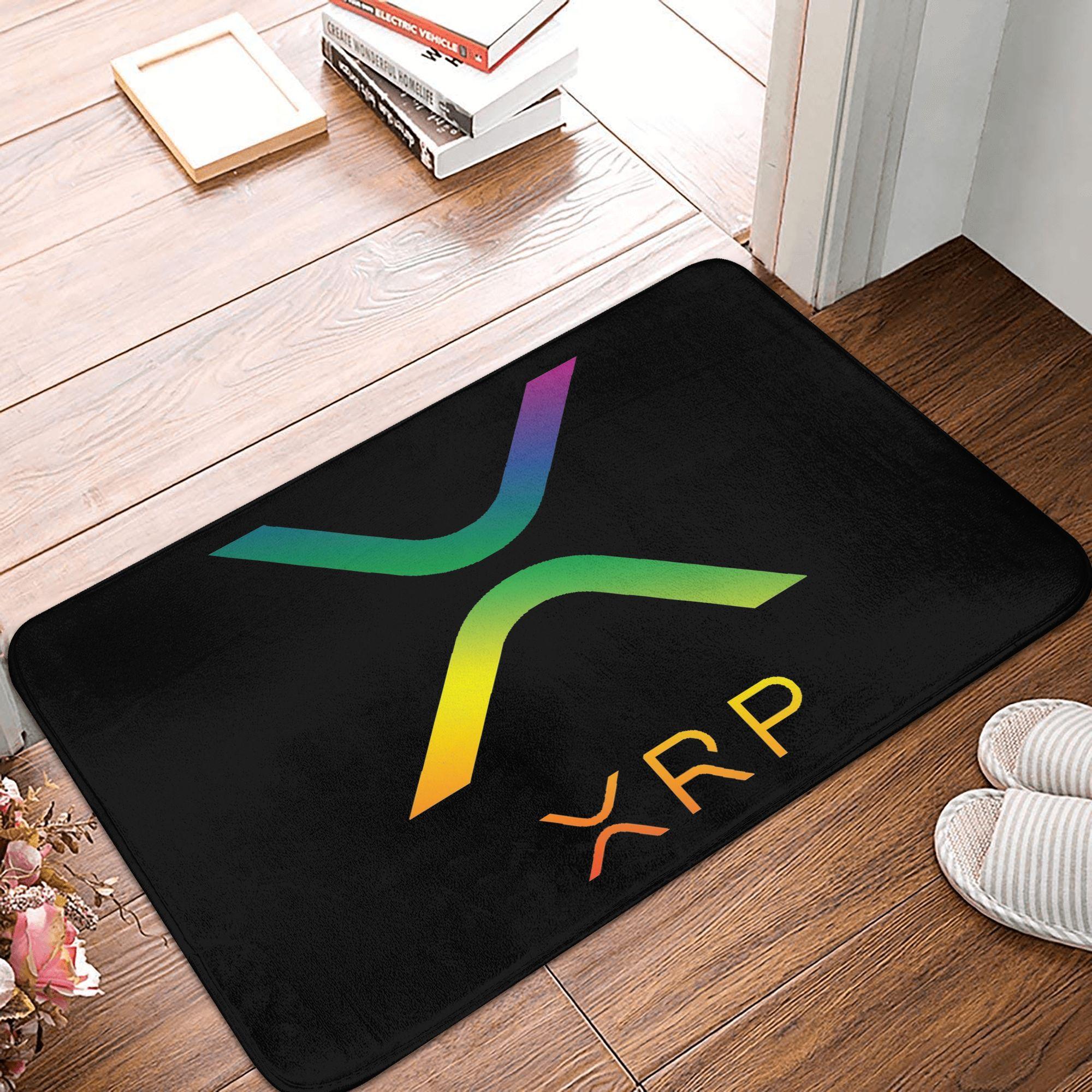 Ripple XRP Doormat Anti-Slip Entrance Bathroom Kitchen Floor Door Mats Bitcoin Cryptocurrency Garage Carpet Rug 40cmx60cm