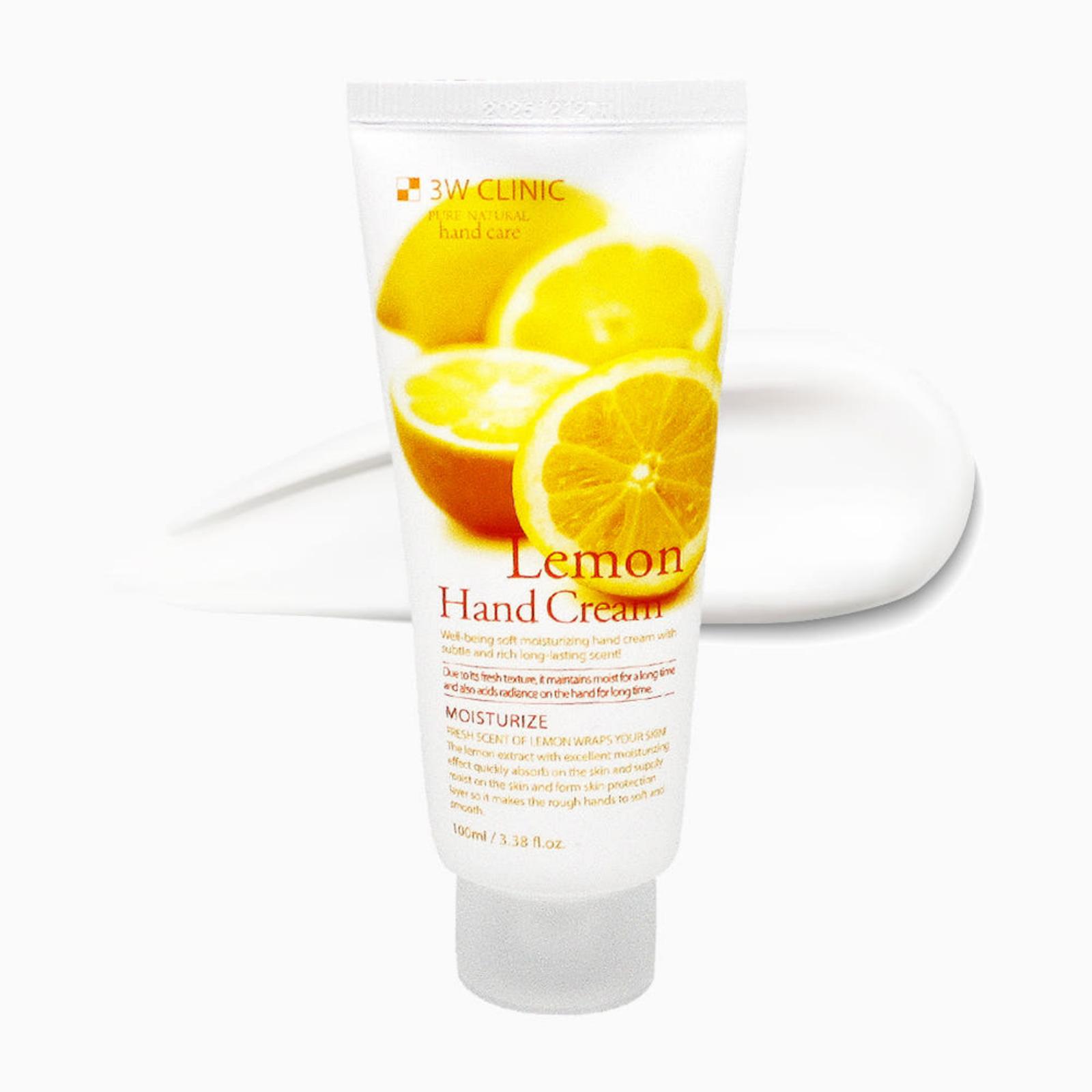 3W Clinic Moisturizing Hand Cream 100ml (7 Scents) LEMON