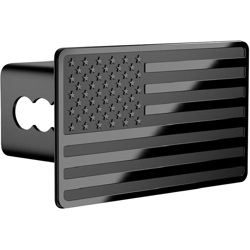Trailer Hitch Cover For 2 Inch Receivers, Heavy Metal American Flag Hitch Cover For Trucks Accessories (Black) чёрный
