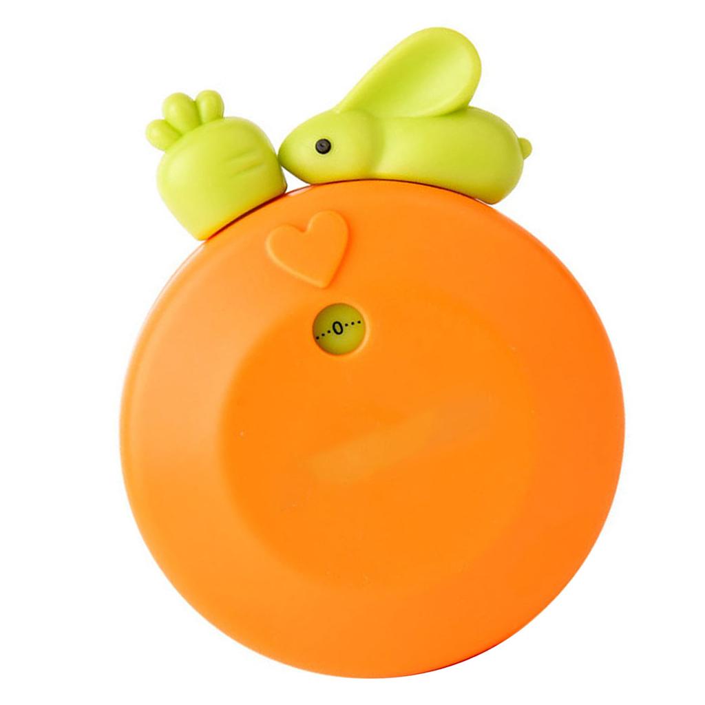 Kitchen Timer Cute Cartoon Adsorption Type Mechanical Countdown Timer for Classroom Home Laboratory Reading Room Orange