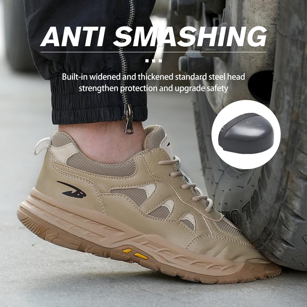 Indestructible Work Safety Shoes Men Safety Boots Anti-smash Anti-stab Work Shoes Sneakers Steel Toe Shoes Male Work Boot