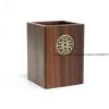 Walnut Solid Wood Pen Holder Office Supplies Pencil Storage Box Office Desk Accessories