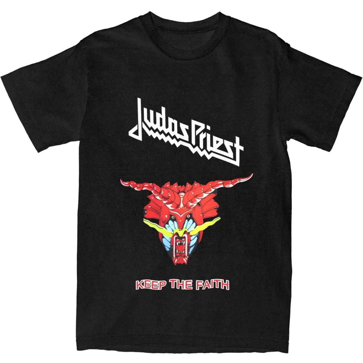 Judas Priest Tshirt Rock Band Harajuku T Shirts Short Sle... S