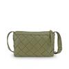 Minimalist Woven Square Crossbody Bag In Genuine Leather Lightweight Daily Use Shoulder Women