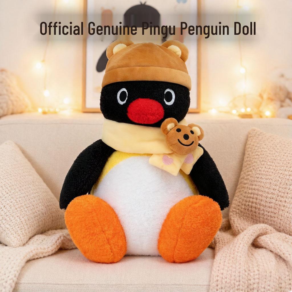 

Authentic Pingu Penguin Plush Doll: Perfect Hugging Pillow Gift for Girls and Best Friends Birthdays. Officially licensed with laser anti-counterfeiting