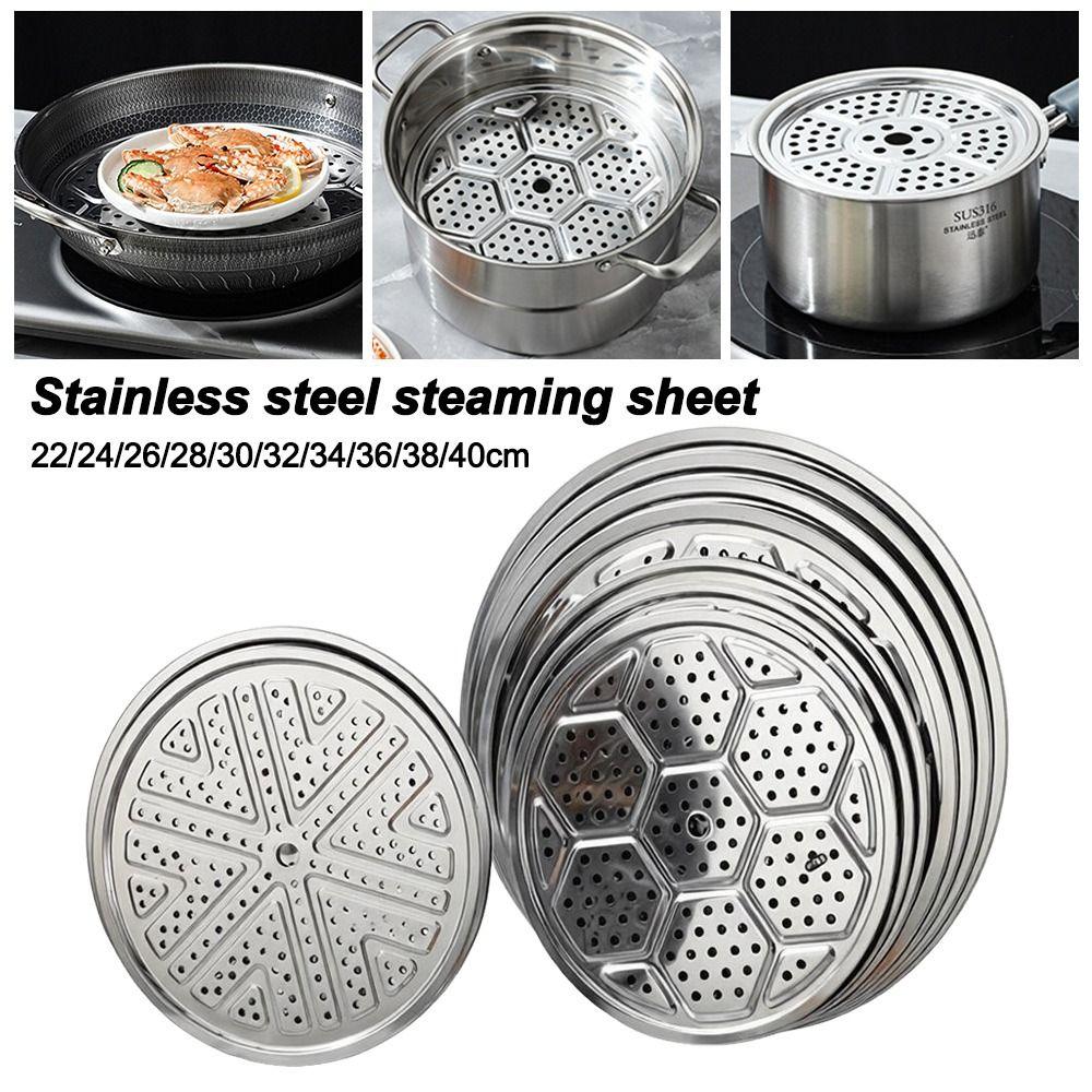 Stainless Steel Kitchen Gadgets Steamer Round Steamer Compartment  For Baking Cooking Steaming