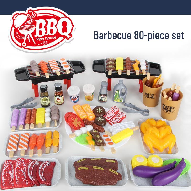 Kids Kitchen Play Set: Steamer, Hamburger, Pizza, and Simulated Food Toys