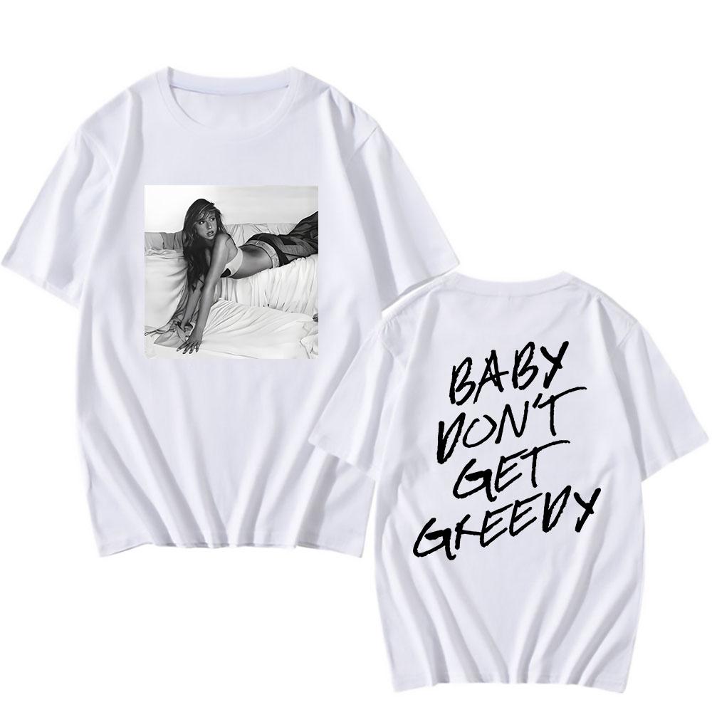 

Tate McRae Greedy T-shirt Camisas De Hombre Hip Hop Streetwear Graphic Tshirts Summer Cotton Men O-neck Tee-shirt Print - Men... S разноцветный