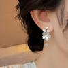 Flower Water Drop Zircon Earrings, Earrings, Women's Giant Good-looking Earrings, Suitable for Spring Earrings, Niche Design Sense