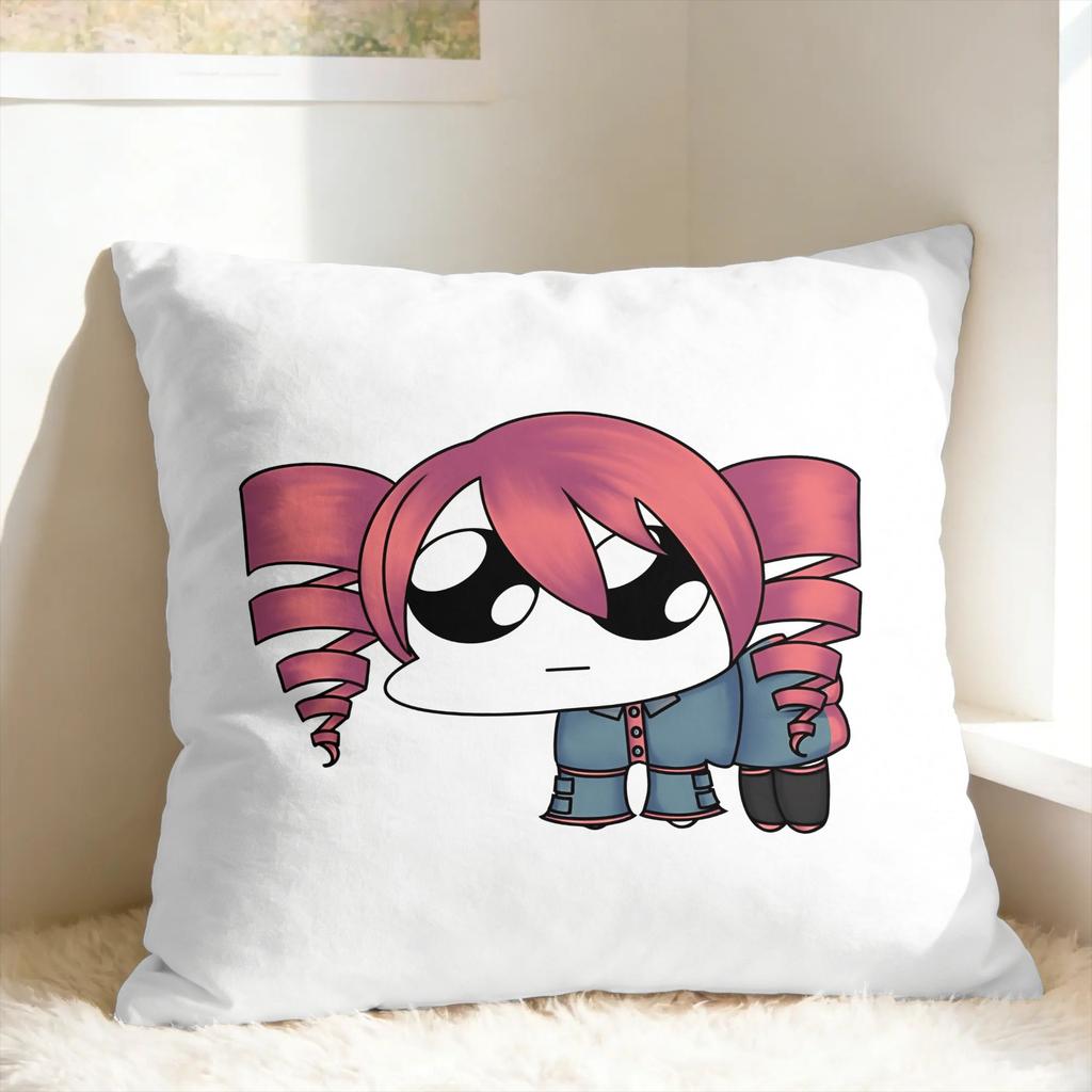 Pearto Creative Kasane Teto Expression Pillow Cover  Morden Pillow Case For Living Room Chair Comfy Cushion Cover Gift