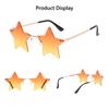 Funny Street Shot Eyewear Star Shape Sunglasses Sun Glasses Pentagram Sunglasses Rimless
