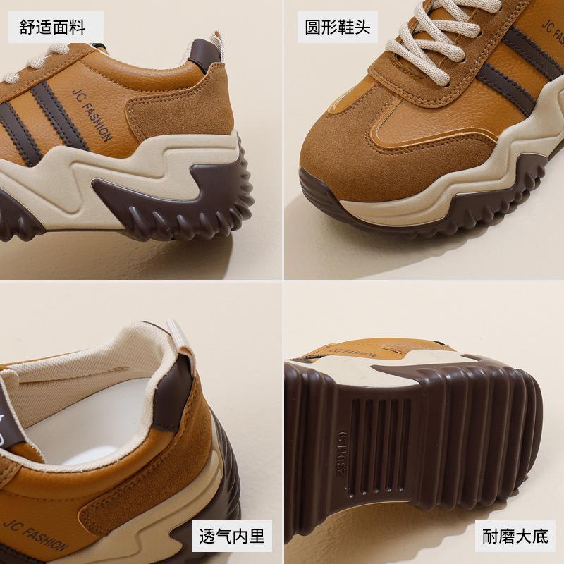 ins Korean version of casual shoes for women's 2025 spring new thick-soled heightening student sports running casual shoes JC8821