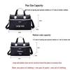 Women's Korean-Style Foldable Canvas Travel Bag - Large Capacity, Lightweight, Handheld or Single Shoulder Gym and Business Bag