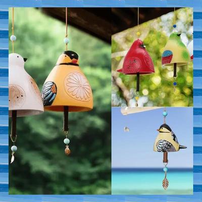2PCS Bird Song Bell Bird Song Bell Wind Chime Bird Song Bell Garden Decor Hanging Rustic Wind Chime Wind Chime Parts