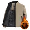 Men's Winter Warm Quilted Bomber Jackets Casual Lightweight Windproof Coat With Pockets Stand Collar Work Jacket for Men Thick Thermal Cargo Jacket