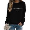 Women's Crew Neck Long Sleeve Loose Fit Sweatshirt Casual Letter Graphic Pullover