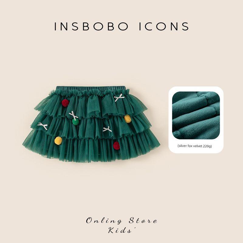 Юбки для девочек, Детские юбки, Новогодняя одежда для малышей, Зимние новые короткие юбки, Новогодние юбки-пачки, Зеленые юбки из марли Green 100