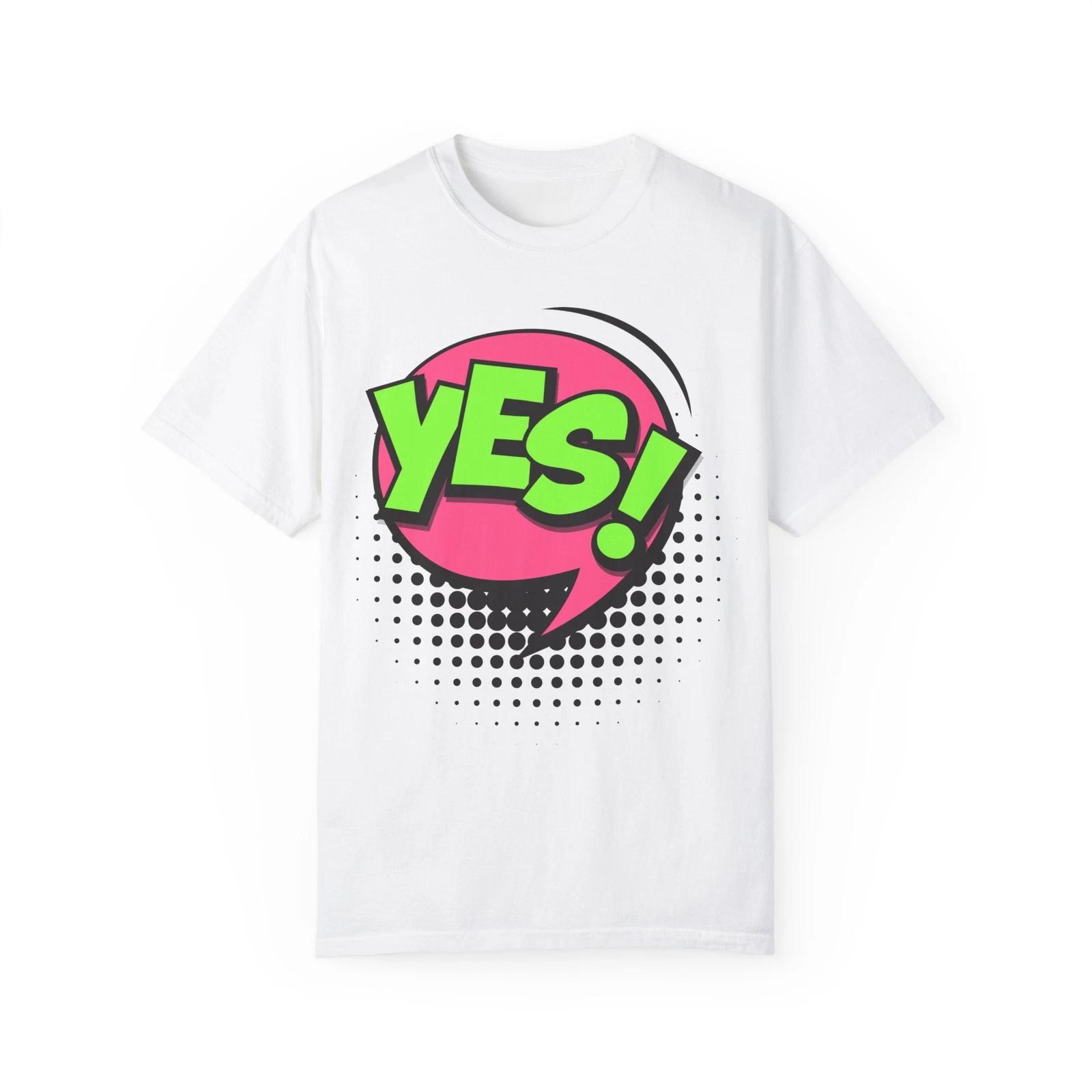 Да! Элемент рисунка в стиле комиксов :: Унисекс футболка, окрашенная в готовом виде L