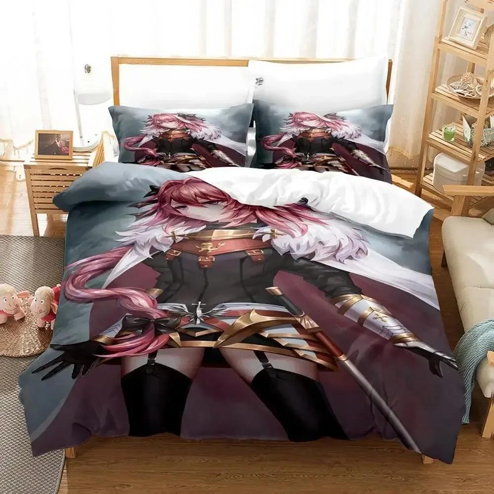 New Anime Fate - Astolfo Bedding Set Printed Bed Set With Pillowcase Bed Duvet Cover Soft Single Double Queen Super King Size