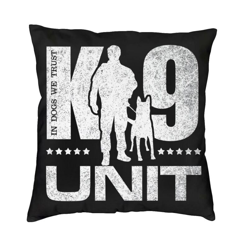 Luxury K9 Team Malinois Cushion Cover Polyester Belgian Shepherd Dog Throw Pillow Cases Living Room Home Decoration Pillowslip