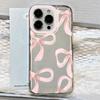Pink Bow Knot Transparent Phone Case for Samsung A55 A35 A54 A56 A52 A15 Cases S25 Ultra S24 S23 S22 FE A53 A34 A16 A36 Cover