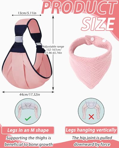 Baby Carrier, Ergonomic Infant Carrier for Newborn to Toddler, Adjustable Hip Seat Sling, Breathable Cotton for Going Out