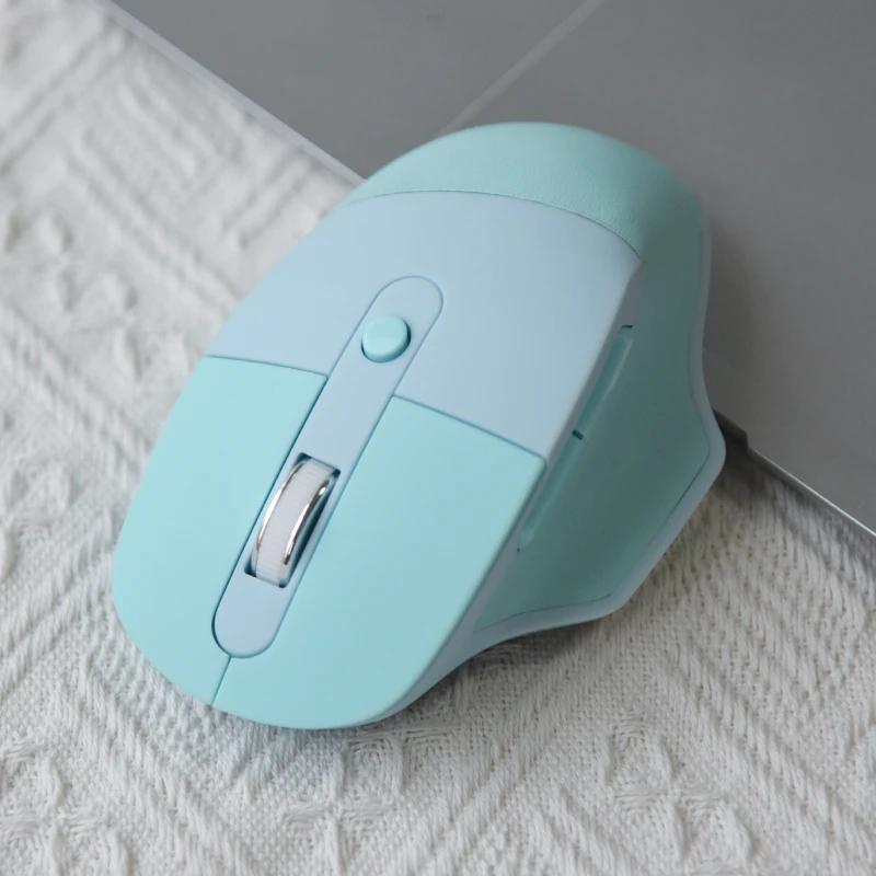 2.4G Wireless Mouse for Laptop Ergonomic Computer Mouse with 3 Adjustable Levels 6 Button Cordless Mouse Bluetooth Mouse