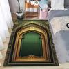 Alfombra Qibla Musulmana Islámica para Sala de Estar, Dormitorio, Salón, Mesita de Noche, Felpudo, Decoración del Hogar, Alfombra Absorbente de Agua Antideslizante