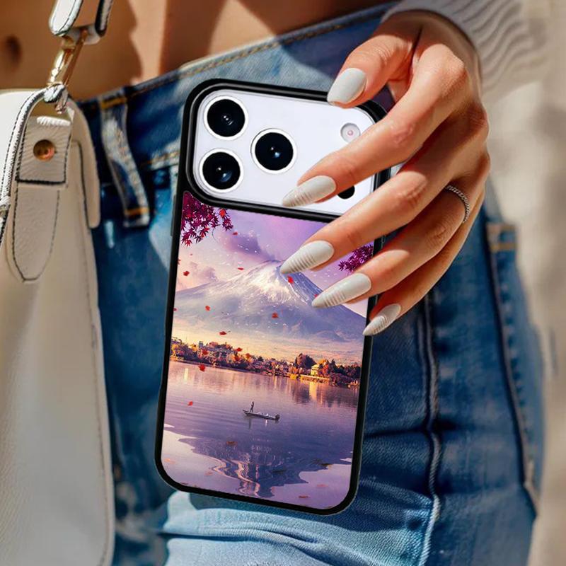 Mount Fuji Phone Case For iPhone 17 Air 14 15 13 12 Max Cover For Apple 16e 11 Pro Max Plus Coque