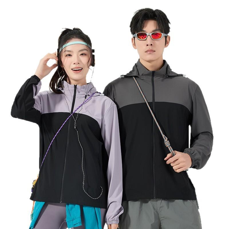 Outdoor sunscreen clothing for men and women 1011 new original yarn ice silk sunscreen clothing removable hat summer thin breathable jacket