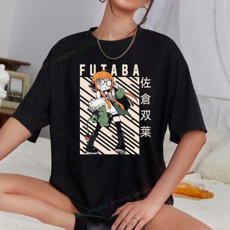 Futaba Sakura Political Persona5 Anime Shirt Persona 5 The Animation T Shirt Printed TShirt tees top