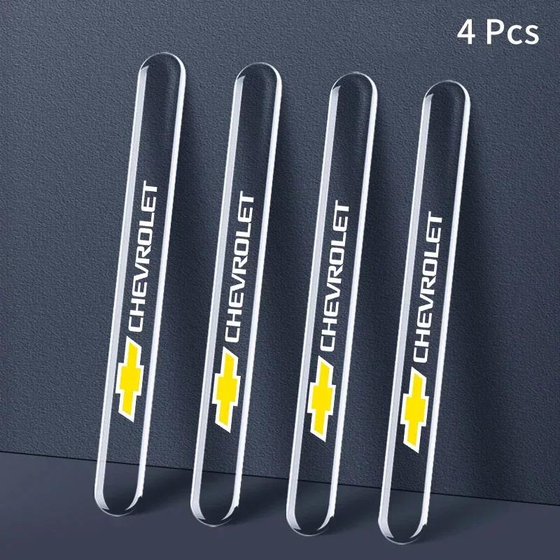 

4pcs Car Door Edge Anti-Collision Strip Invisible Transparent Handle Stickers for Chevrolet Lacetti Aveo Cruze Malibu Camaro