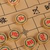 Chinese Chess Set Xiangqi Game Traditional Aluminium Golden Comfortable Touch with Storage Case Board Game for Collection