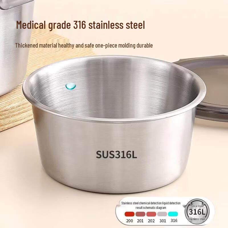 Xihe 316L Stainless Steel 600ml Sealed Food Container 2-Pack