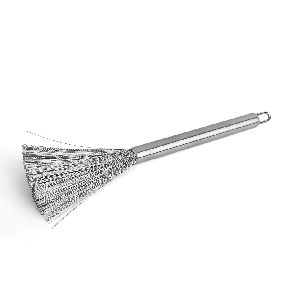 

Щетка для чистки кухонной посуды с длинной ручкой из нержавеющей стали, 1 шт.