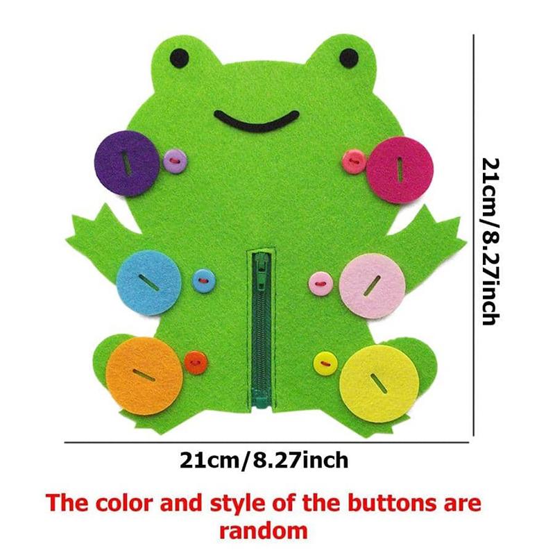 DIY Nonwoven Fabric Material Package Tie Button Puzzle Felt Little Fish Frog Duck Children Early Education Puzzle Toys TMZ